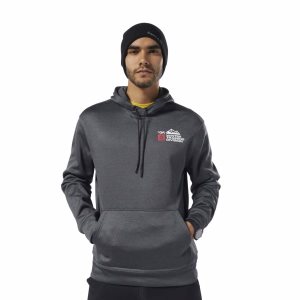 Reebok Retro Winter Kapuzenpullover Herren - Schwarz/Grau - DE 961-EFM